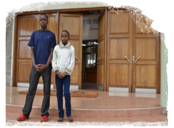 Image of the two children selected as messengers for Kenya