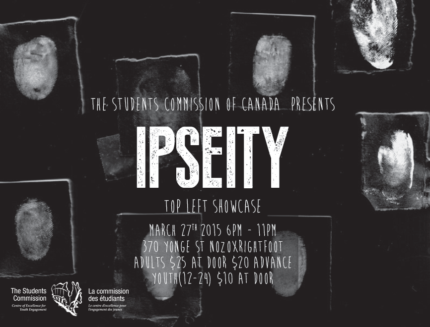 Ipseity Showcase exploring identity promotional card graphic